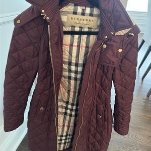 Maroon Burberry jacket